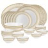 Cello Opalware Divine Series Emperor Dinner Set, 27 Units | Light-Weight, Daily Use Crockery Set for Dining