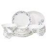 Cello Opalware Imperial Vinea Opalware Dinner Set, 27 Pieces, White