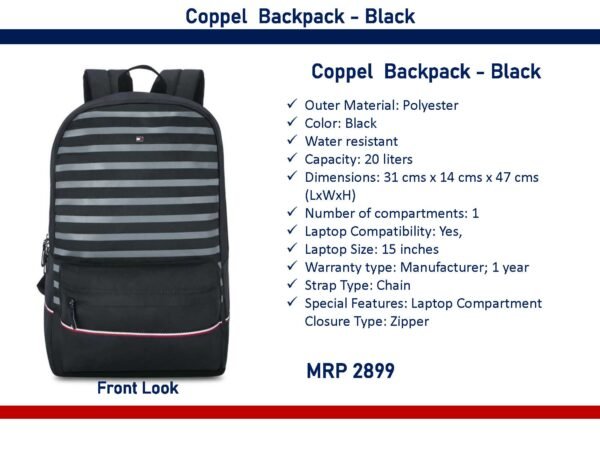 Tommy Hilfiger Coppel Polyester Laptop Backpack